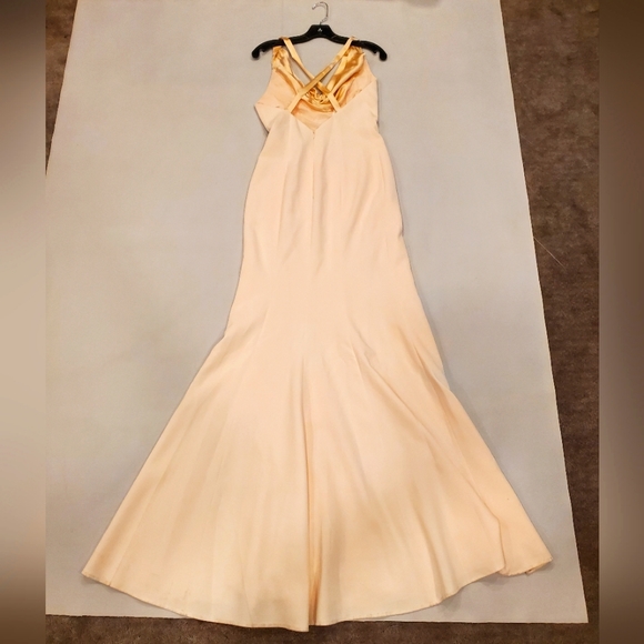 NWT$795 Cinq a Sept Jill Cowlneck Split Leg Gown Dress Maxi Formal in Pearl Sz 6 - Picture 13 of 16